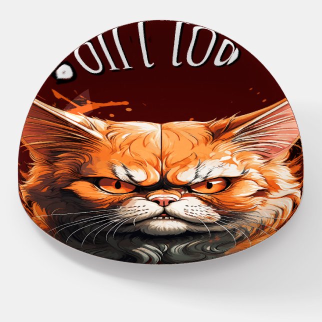 Orange Cat personality  Paperweight (Angled)