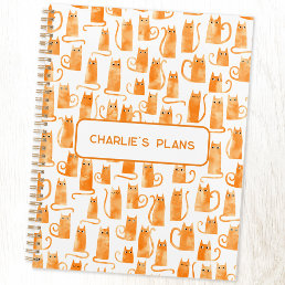 Orange Cat Personalized Planner