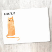 Orange Cat Personalized Post-it Notes
