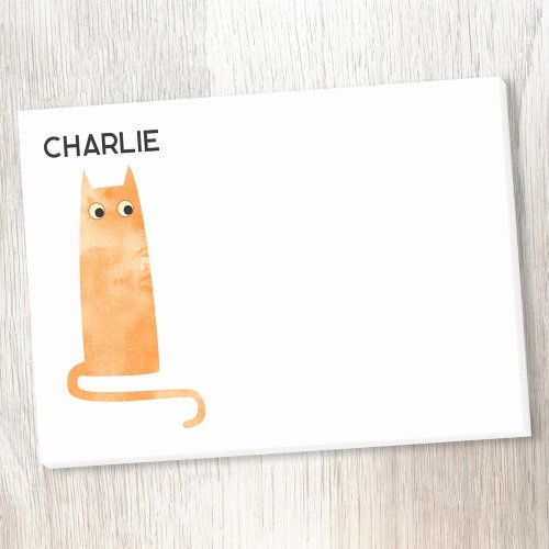 Orange Cat Personalized Post_it Notes