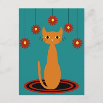 Orange Cat Postcard by ADHGraphicDesign at Zazzle