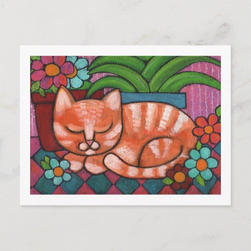 Orange Cat Postcard