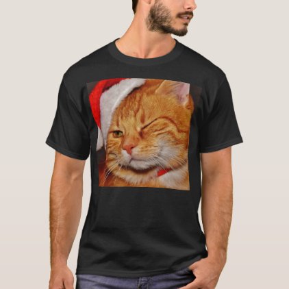 Orange cat - Santa claus cat - merry christmas T-Shirt