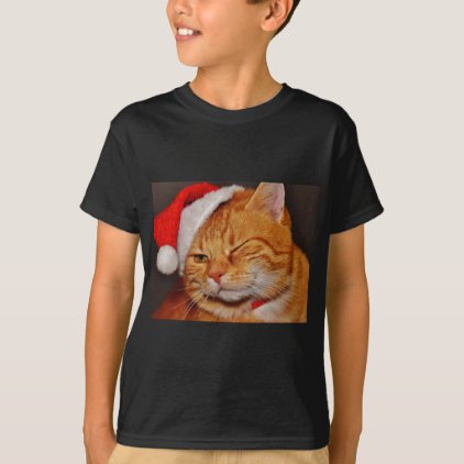 Orange cat - Santa claus cat - merry christmas T-Shirt