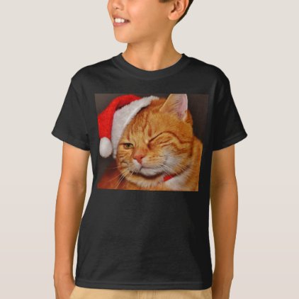 Orange cat - Santa claus cat - merry christmas T-Shirt