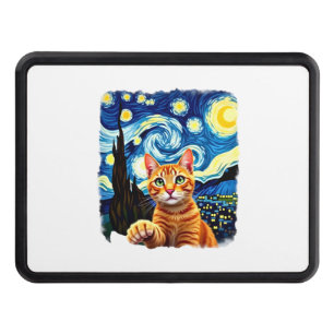 Orange Cat Selfie Starry Night Cat Mom Cat Lovers Hitch Cover