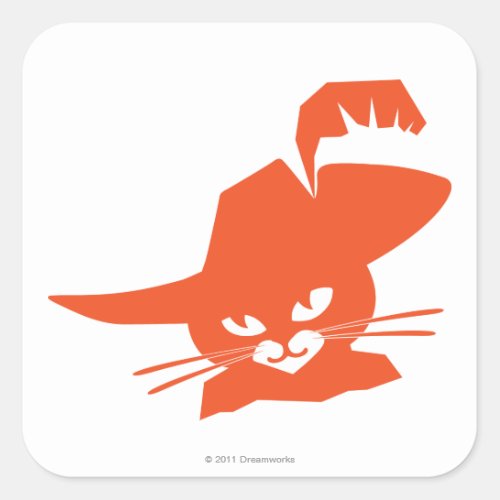 Orange Cat Square Sticker