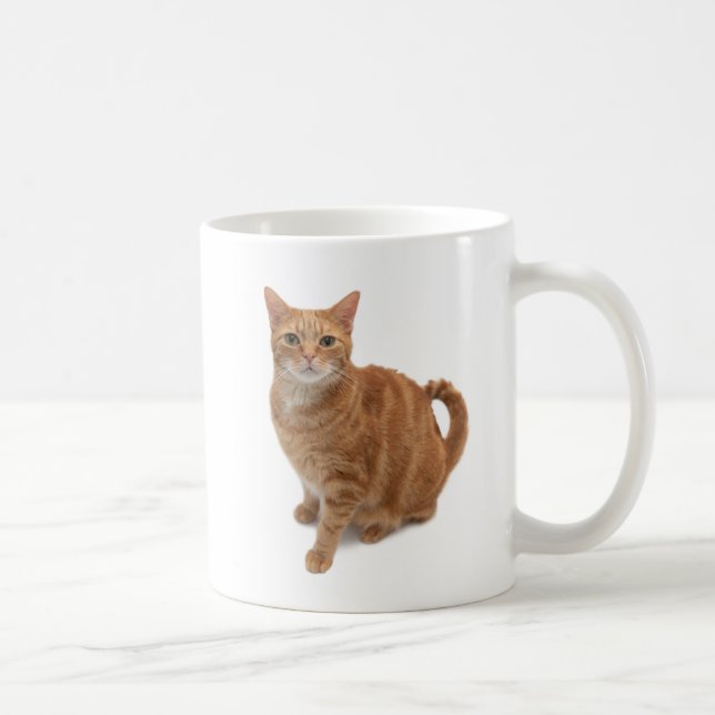 Orange Cat Standing Coffee Mug (Right)