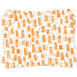 Orange Cat Tissue Paper