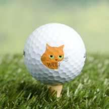 Orange Cat with Custom Name Funny Cat