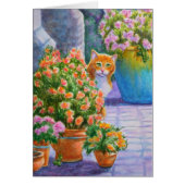 Orange Cat with Flower Pots (Front)