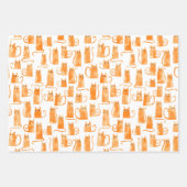 Orange Cat Wrapping Paper Sheets (Front)