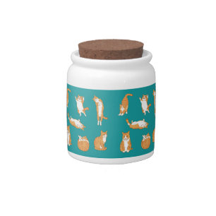 Orange Cats Funny Candy Jar