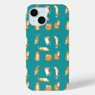 Orange Cats Funny iPhone 15 Case