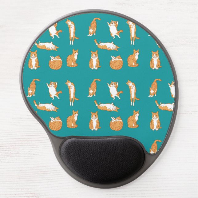 Orange Cats Funny Gel Mouse Pad (Front)