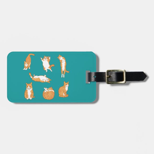  Orange Cats Funny Luggage Tag (Front Horizontal)