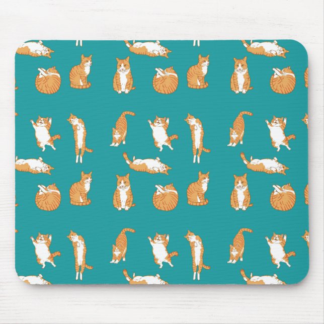 Orange Cats Funny Mouse Pad (Front)