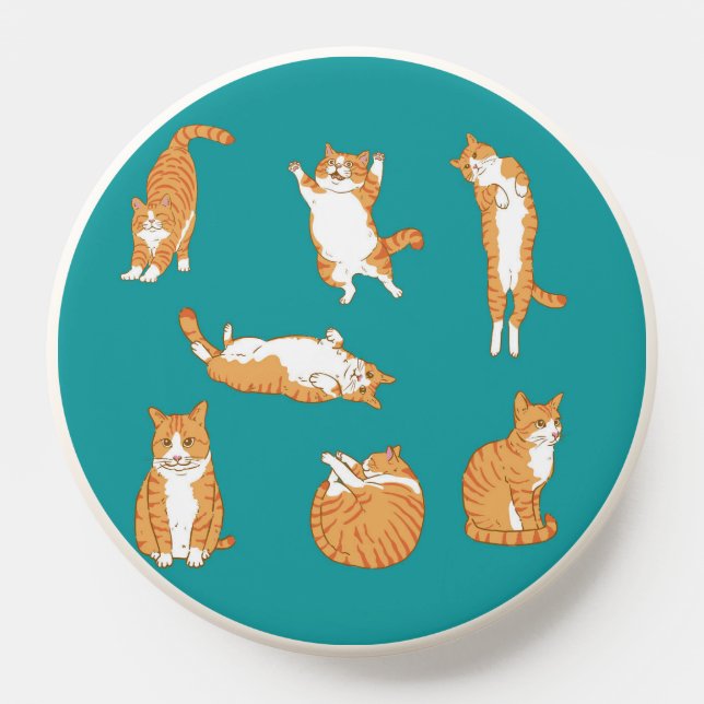  Orange Cats Funny PopSocket (Popsocket)