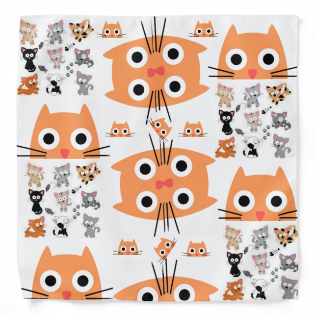 Orange Cats Kittens Bandana (Front)