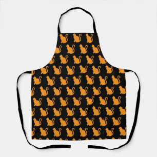 Orange Cats Pattern Apron