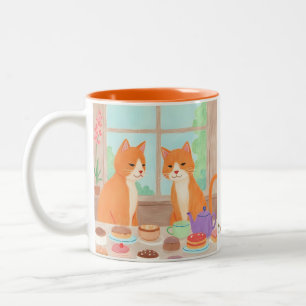 Orange Cats & Tea Party Mug