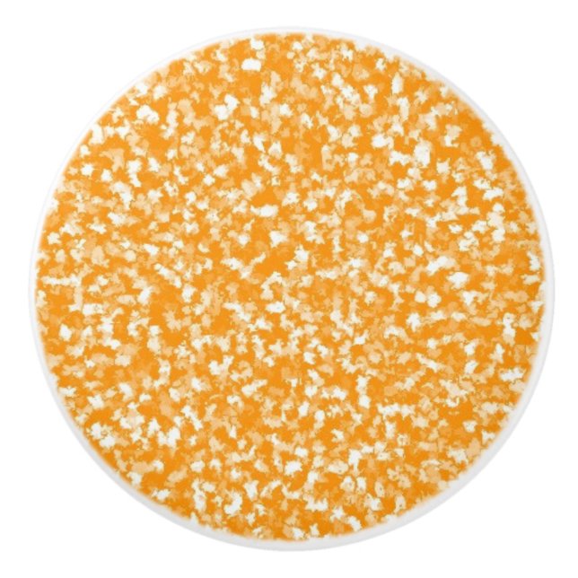 Orange Ceramic Furniture Cabinet Knob (Front)