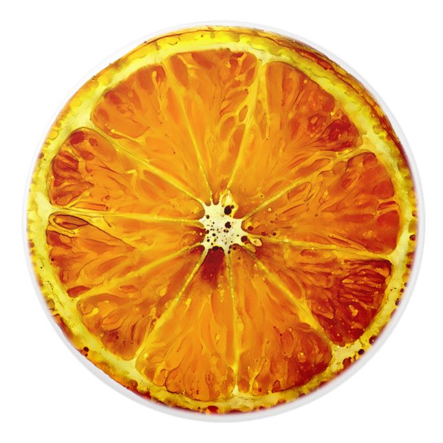 Orange Ceramic Knob (Front)