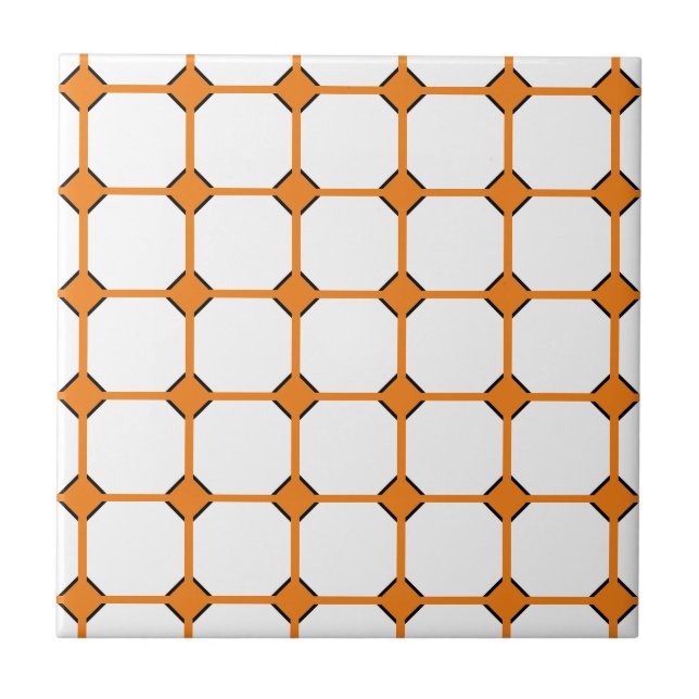 Orange Ceramic Tile, Small (4.25" x 4.25") Ceramic Tile (Front)