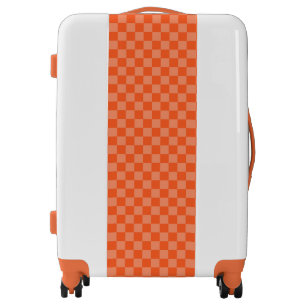 Orange Check Luggage