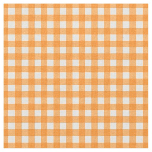Orange Checked Gingham for Home Canning Lids Fabric