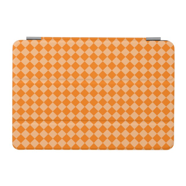 Orange Checker Diamond Pattern iPad Mini Cover (Horizontal)