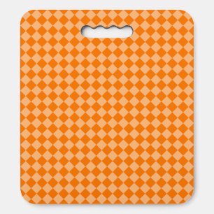 Orange Checker Diamond Pattern Seat Cushion