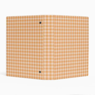 Orange Checkerboard Pattern Mini Binder