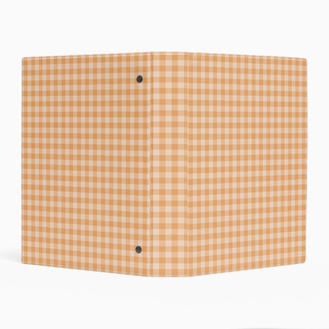 Orange Checkerboard Pattern Mini Binder (Background)