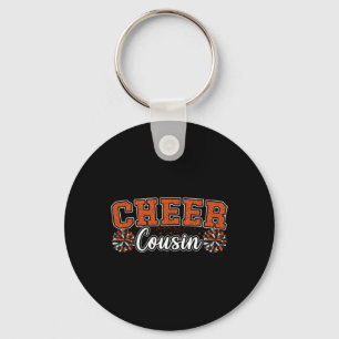 Orange Cheer Cousin My Favorite Cheerleader Calls Keychain