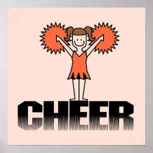 Orange Cheerleading T-shirts and Gifts Poster