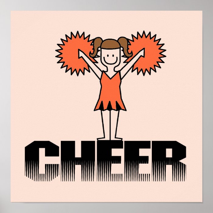 Orange Cheerleading T shirts and Gifts Posters