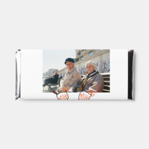 Orange cheers to 60 years anniversary wedding hershey bar favors
