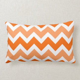 Orange Chevron Lumbar Pillow