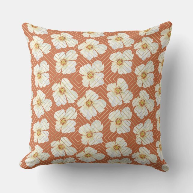 Orange Chicken Throw Pillow (Front)