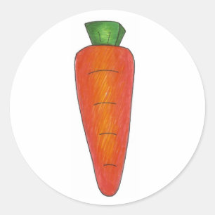 Orange Chocolate Carrot Easter Basket Candy Classic Round Sticker