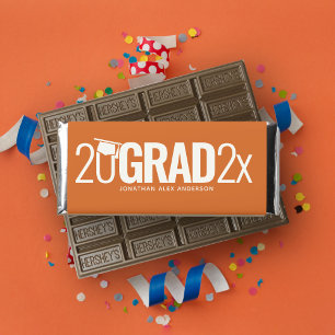 Orange Chocolate Graduation Party Favor Hershey Bar Favors