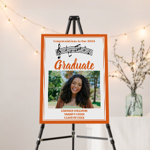Orange Choir Photo Music School Graduation Party Foam Board
