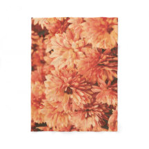 Orange Chrysanthemum Blanket