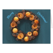 Orange, Cinnamon, Pine Cone, Anise Wreath Painting (Front Horizontal)