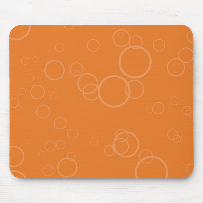 Orange Circle Bubbles Mousepads