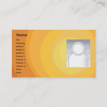 Orange Circle Shades - Business Business Card by ZazzleProfileCards at Zazzle