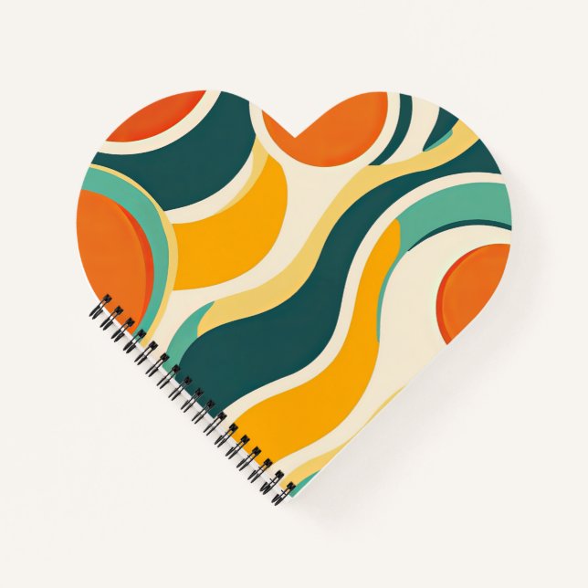 Orange Circles and Color Streams Notebook (Front)
