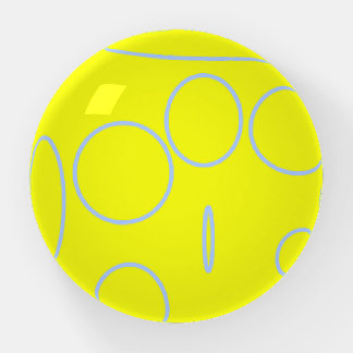 Orange Circles and Loops Paperweight