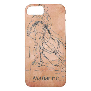 Orange Circles Barrel Racer II iPhone 8/7 Case